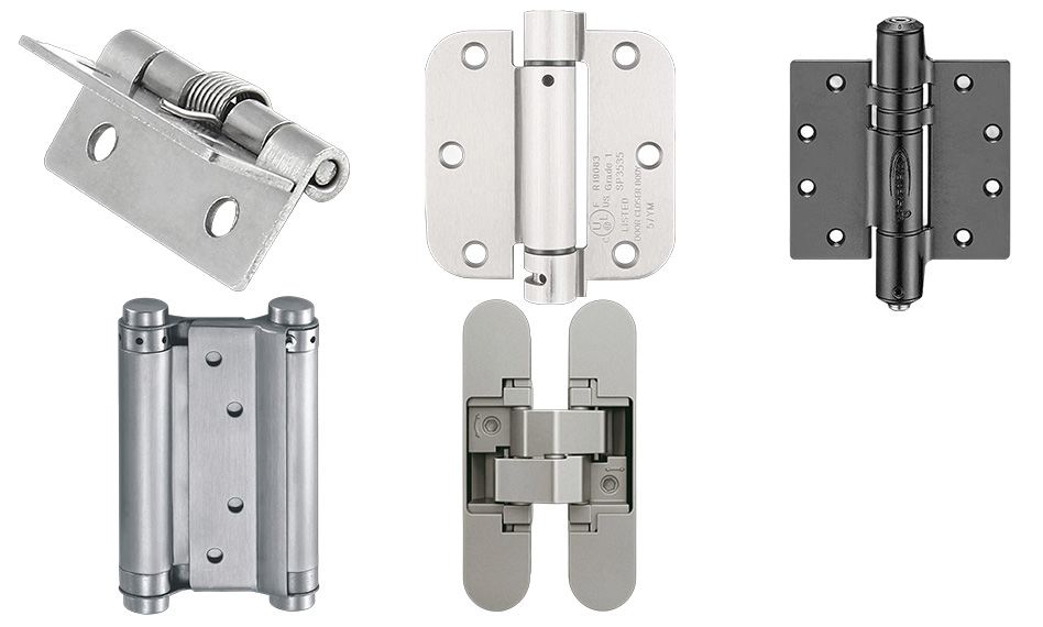 types of self-closing door hinges